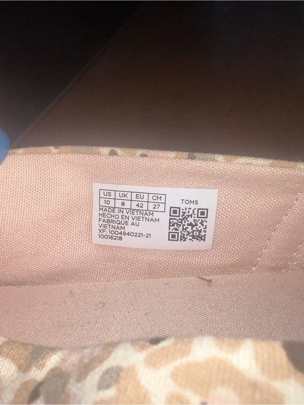 Toms Women's Slip-On floral Print Sneakers in Pink and Tan